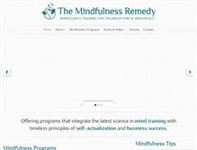 Tablet Screenshot of mindfulnessremedy.com
